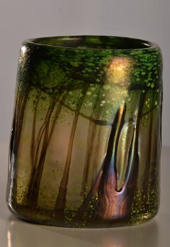 Őszi erdő - Smetena Ágnes üvegművész